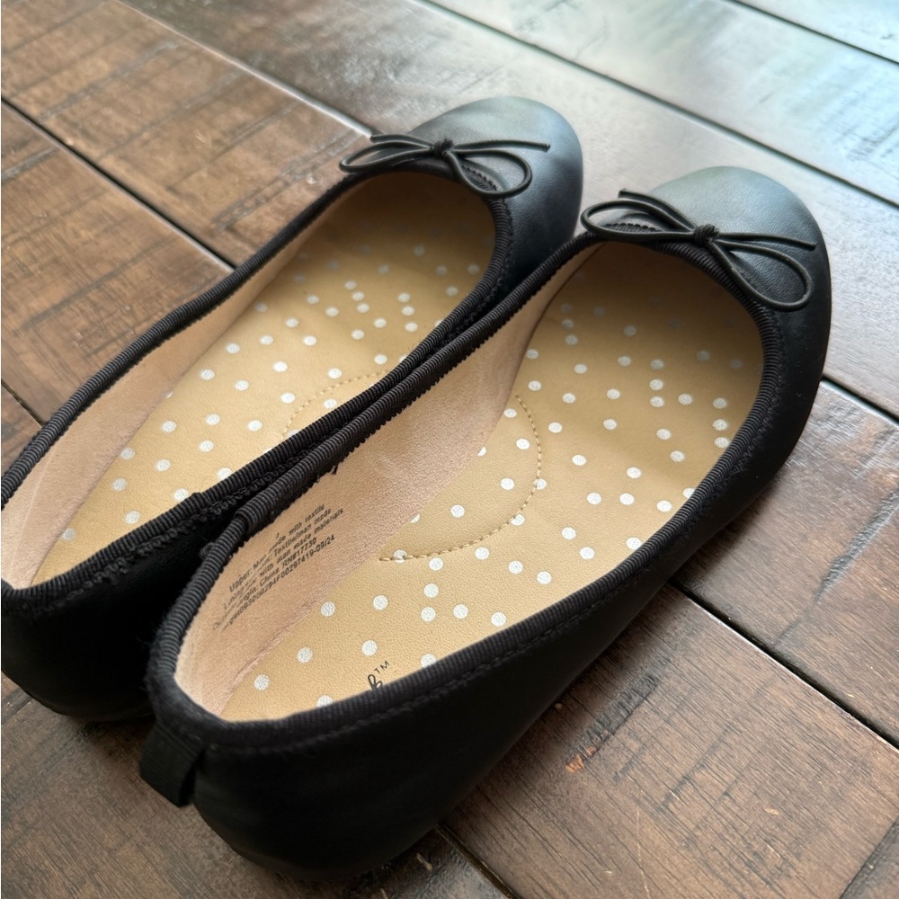 Cat & Jack Black Bow Dress Shoes